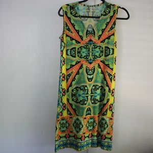 Madison Printed Knit Shift Dress Size S (Petite)